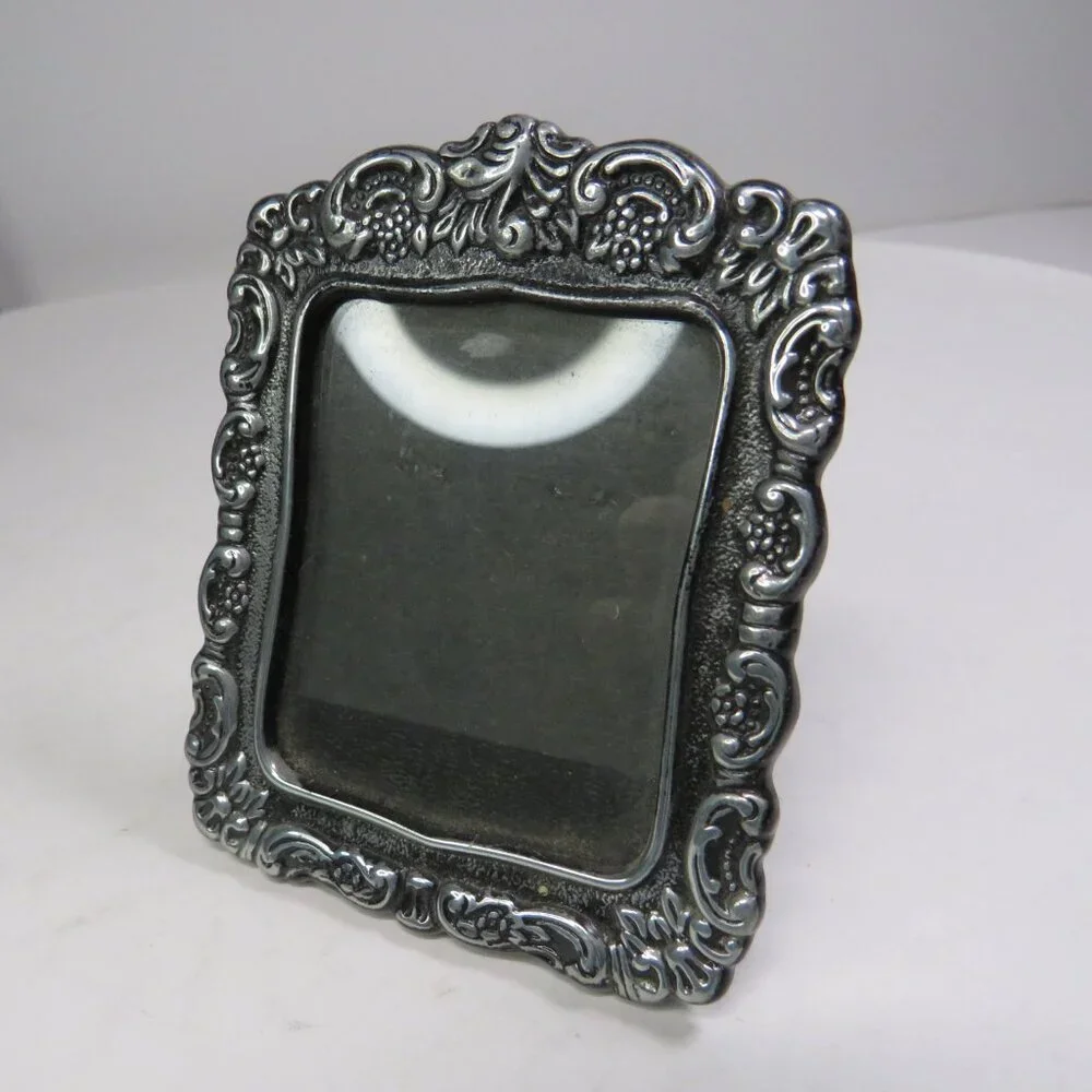 Hallmark Mini Picture Frame Victorian Style Pewter finish